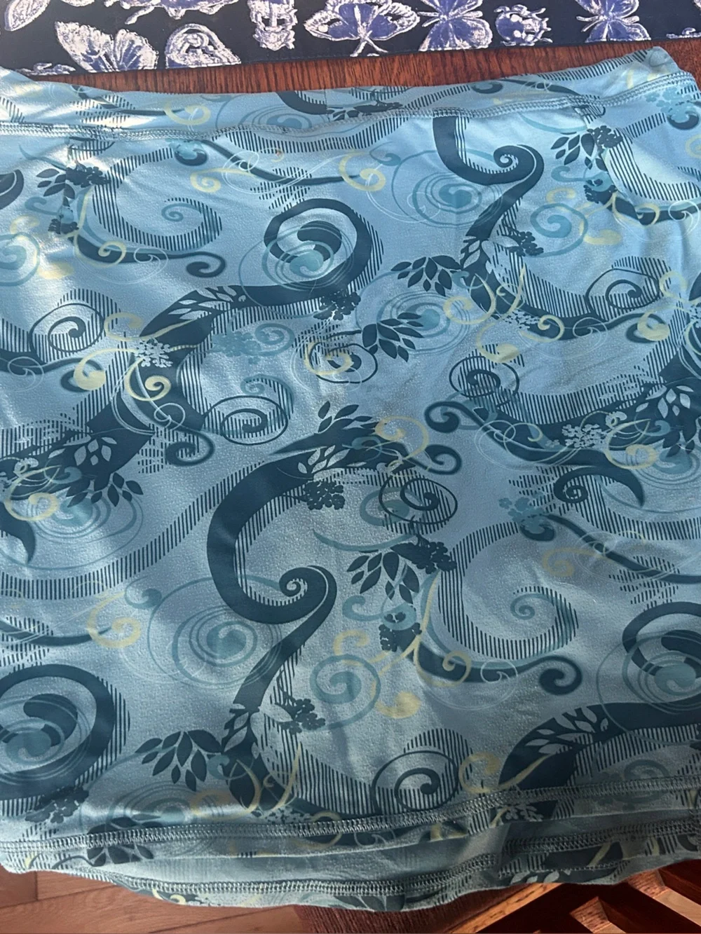 Title Nine Blue Printed Athletic Skort